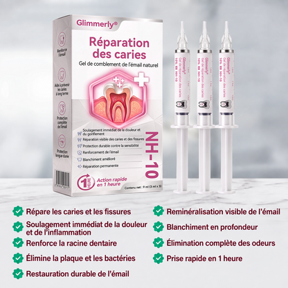 Glimmerly® 🍁💖DenPerm🎉— Gel Réparateur de l’Émail Naturel pour Caries, Dents Sensibles & Émail Fragilisé