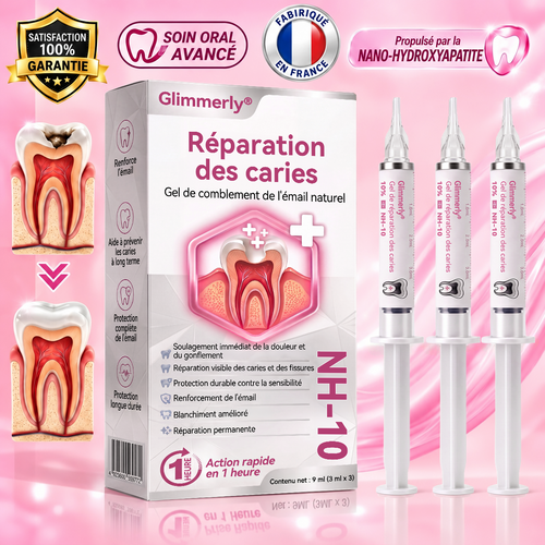 Glimmerly® 🍁💖DenPerm🎉— Gel Réparateur de l’Émail Naturel pour Caries, Dents Sensibles & Émail Fragilisé