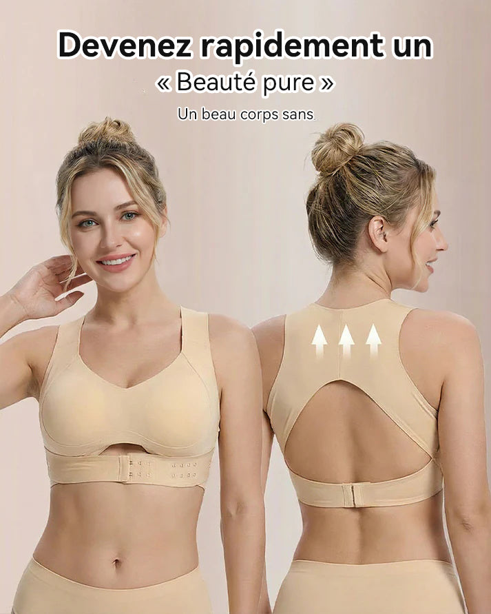 Vnproo®🌼💖Soutien-Gorge De Posture Sans Armatures À Fermeture Avant Et Dos Croisé