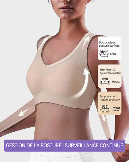 Vnproo®🌼💖Soutien-Gorge De Posture Sans Armatures À Fermeture Avant Et Dos Croisé